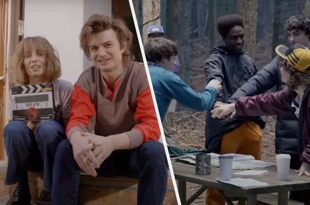 The stars of Stranger Things behind the scenes of season five