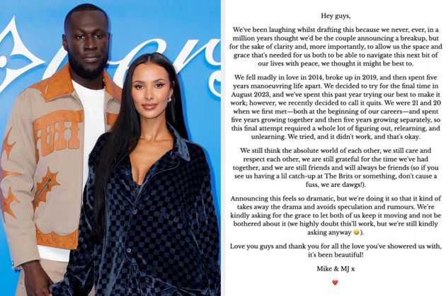 The break-up was announced on Maya Jama's Instagram page