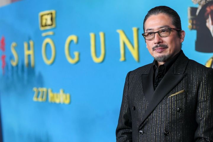 Hiroyuki Sanada, seen here at the February premiere of "Shōgun," will compete in the best dramatic actor category at this fall's Emmys. His was one of 25 nominations the show garnered on Wednesday.