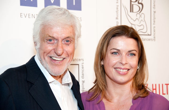 Dick Van Dyke and his wife, makeup artist Arlene Silver, arrive at an awards ceremony in 2012.