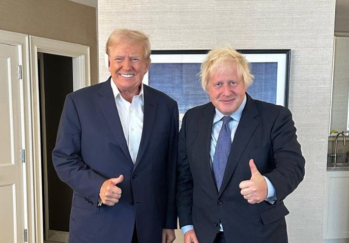 Donald Trump with Boris Johnson at the Republican convention.