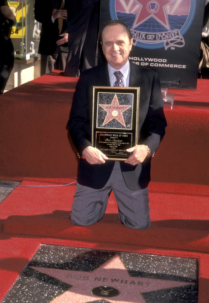 Newhart menerima bintang di Walk of Fame di Hollywood Boulevard.