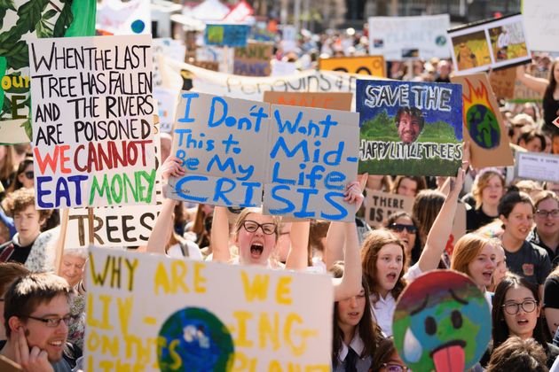 「気候のための学校ストライキ（School Strike 4 Climate）」の様子