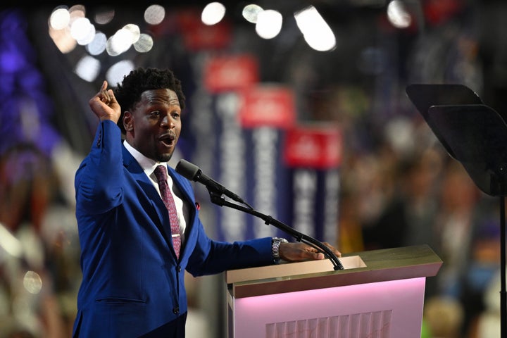 Lorenzo Sewell speaks during the RNC at Fiserv Forum on Thursday, July 18, 2024 in Milwaukee, Wisconsin.