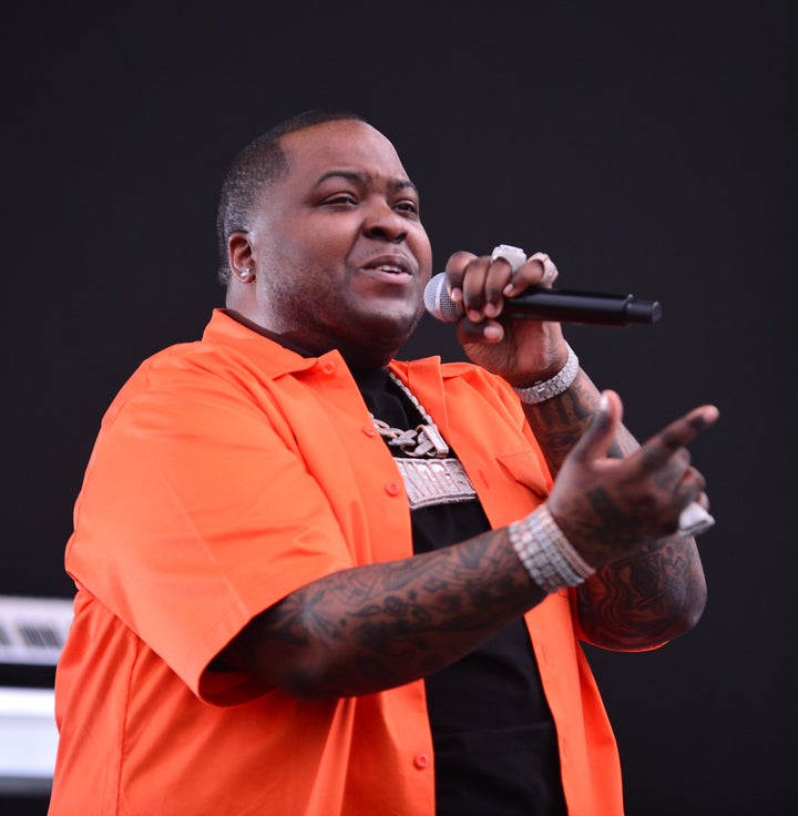 Miami, FL – 3. Juni: Sean Kingston tritt live auf der Bühne auf während... "Heiße Sommernacht" Ein Konzert im FPL Solar Amphitheatre im Bayfront Park am 3. Juni 2023 in Miami, Florida.  (Foto von: Johnny Lewis/Getty Images)