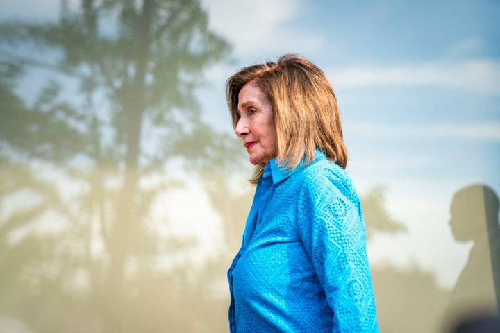 WASHINGTON,DC - JULY 9: Rep. Nancy Pelosi (D-Calif.) enters the Democratic Congressional Campaign Committee headquarters before a phone-less, members-only meeting in Washington, DC, on July 9, 2024. (Photo by Allison Robbert/The Washington Post via Getty Images)