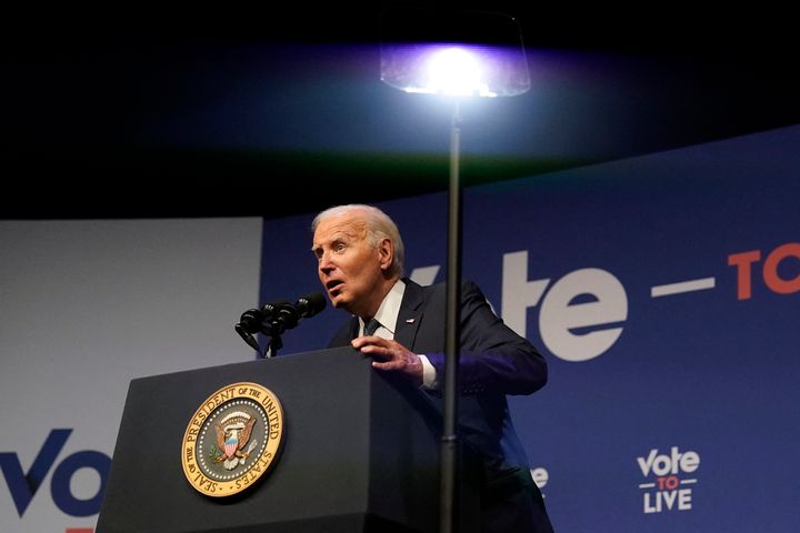 President Joe Biden speaks on economics during the Vote To Live Properity Summit at the College of Southern Nevada in Las Vegas, Nevada, on July 16, 2024. (Photo by KENT NISHIMURA/AFP via Getty Images)