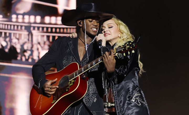 David Banda and Madonna performing together