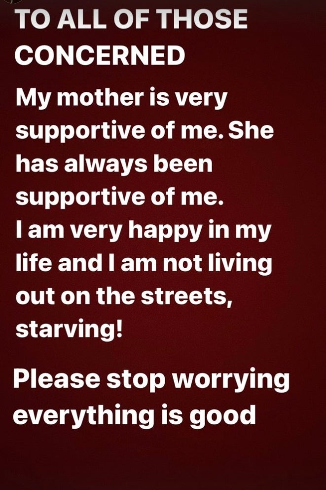 David posted this statement on his Instagram story