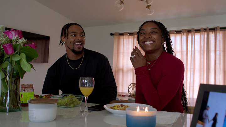 Simone Biles and her husband, Chicago Bears safety Jonathan Owens.