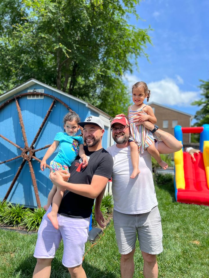 The author and his family pose in Raleigh, North Carolina, in June 2023.