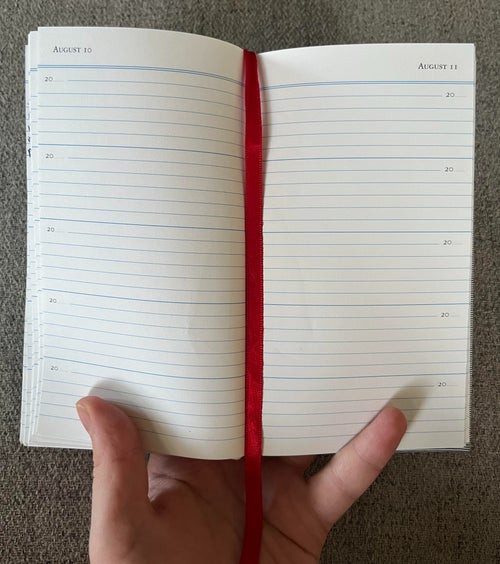 The pages of my five year journal.