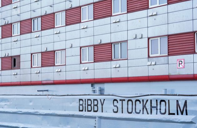 A view of the Bibby Stockholm accommodation barge
