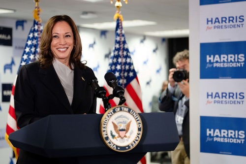 Vice President Kamala Harris photographed in Wilmington, Delaware, on July 22, 2024. 