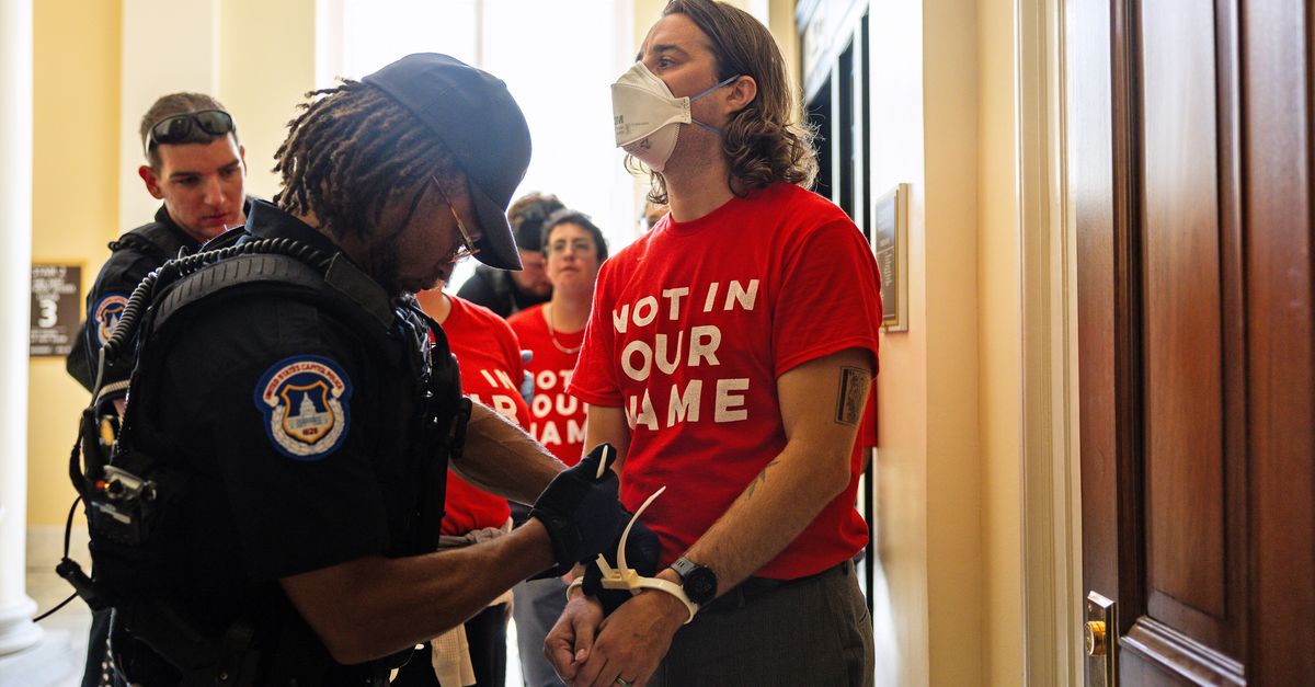 Pro-Palestinian Protesters Arrested At Capitol As Netanyahu Arrives In Washington