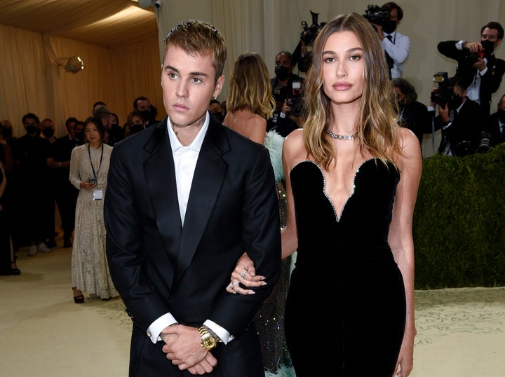 Justin and Hailey Bieber at the 2021 Met Gala