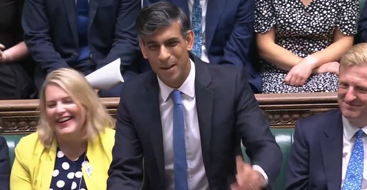 Rishi Sunak poked fun at himself at PMQs