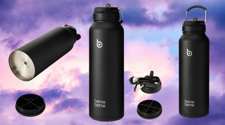 This water bottle has a secret compartment for storing your precious little items, and it's on sale right now.