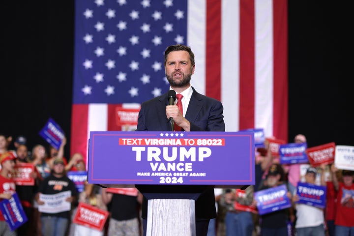 Sen. JD Vance (R-Ohio) photographed at a campaign rally on July 22 in Radford, Virginia.