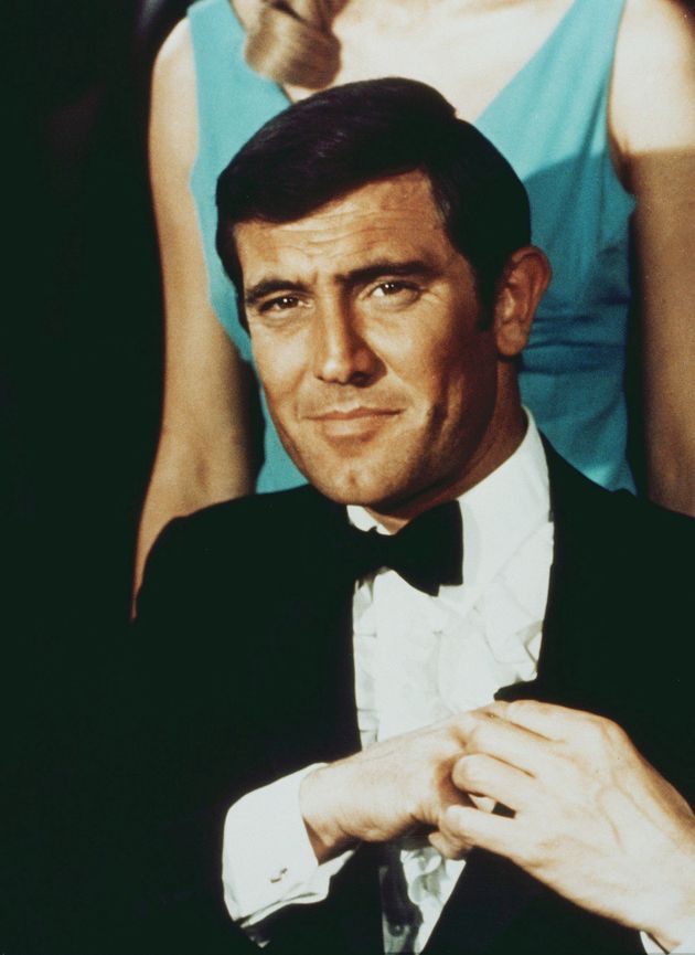 George Lazenby in character as James Bond in 1969