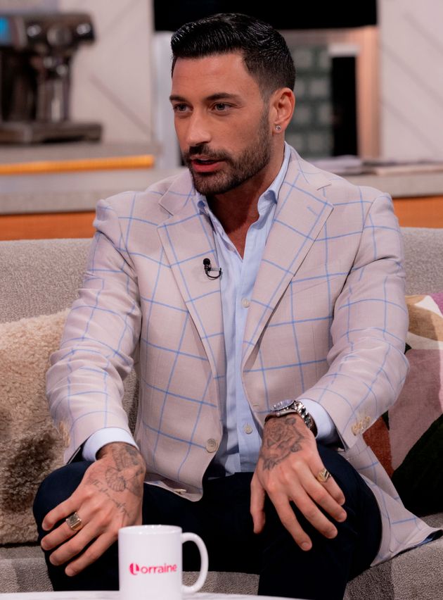 Giovanni Pernice being interviewed on Lorraine in March