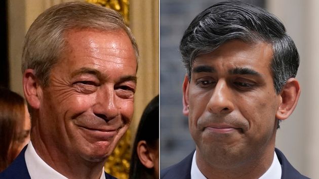 Nigel Farage and Rishi Sunak