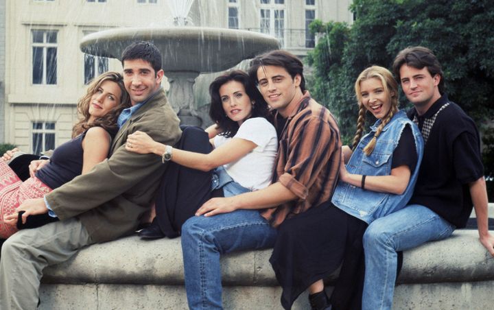 The cast of Friends pictured together in 1994