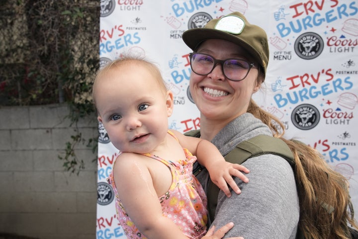 Ronda Rousey and daughter La'akea Makalapuaokalanipo Browne. 