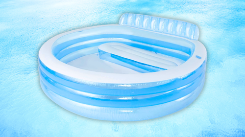 Amazon's Intex inflatable pool is the perfect size for adults to cool off in on a sweltering day.