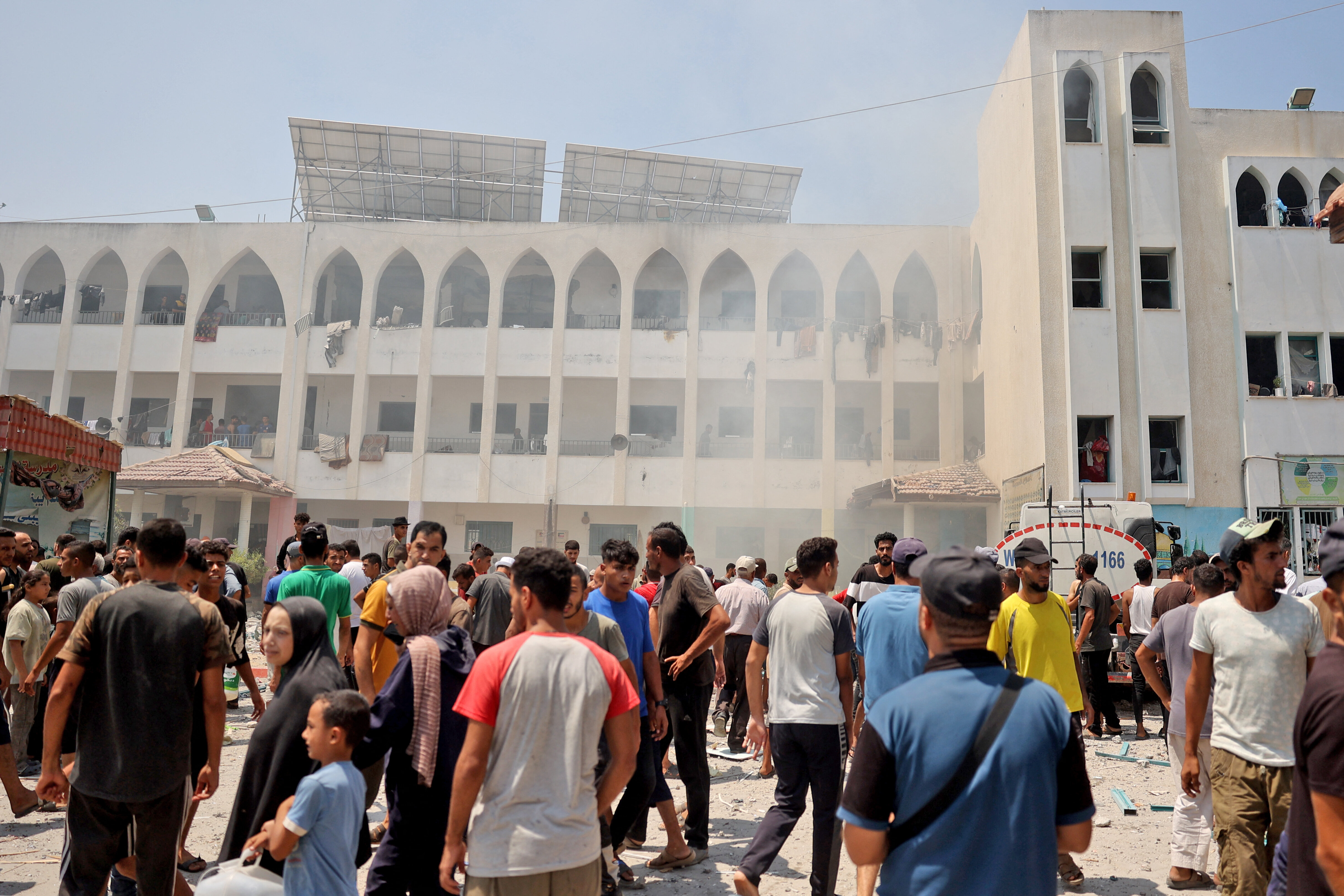 Israeli Airstrikes Hit School Sheltering People In Gaza, Killing At Least 30