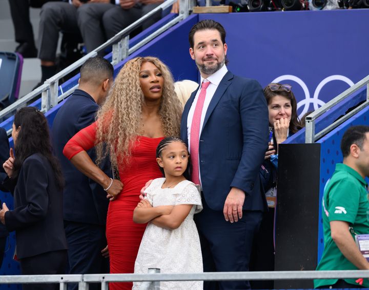 Serena Williams, Alexis Ohanian and their daughter Olympia.