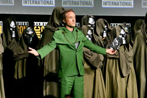 Robert Downey Jr. at the "Marvel Studios" Panel at the 2024 San Diego International Comic-Con on July 27, 2024 in San Diego, California. (Photo by Michael Buckner/Variety via Getty Images)