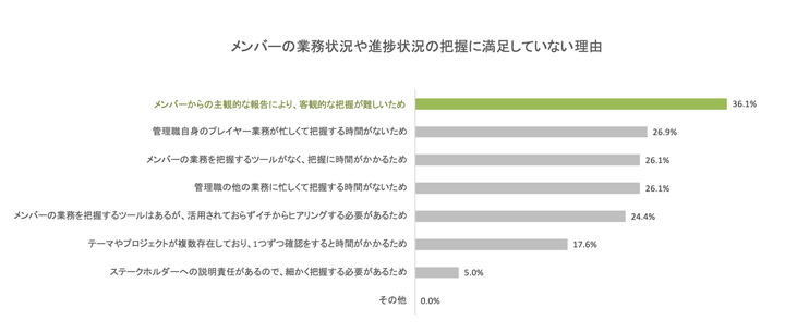 業務把握に満足していない理由