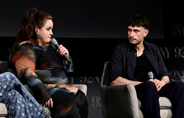Jessica Gunning, left, and Richard Gadd in conversation about the Netflix television series 
