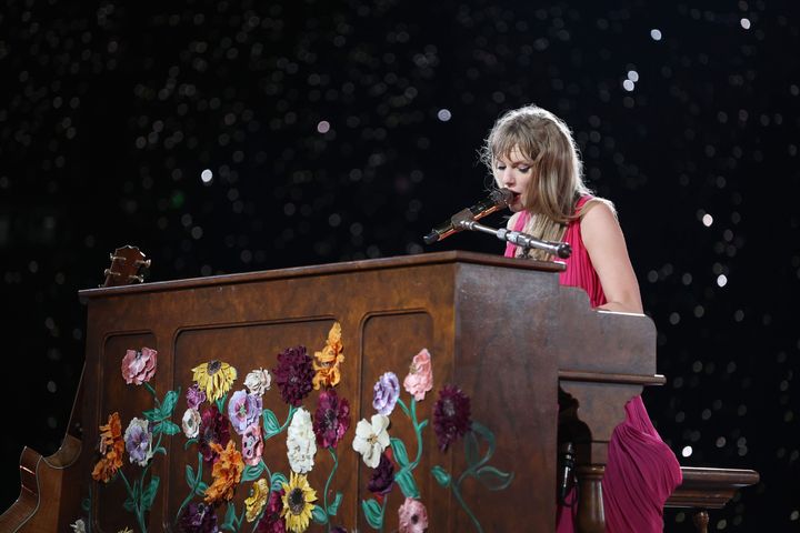 Taylor Swift performs onstage during "Taylor Swift | The Eras Tour" at Olympiastadion on July 27, 2024 in Munich, Germany. (Photo by Thomas Niedermueller/TAS24/Getty Images for TAS Rights Management )