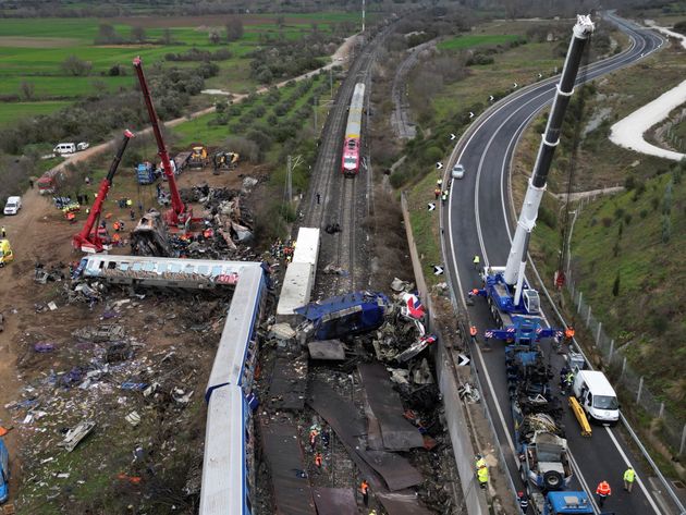 To τραγικό σιδηροδρομικό δυστύχημα των Τεμπών.