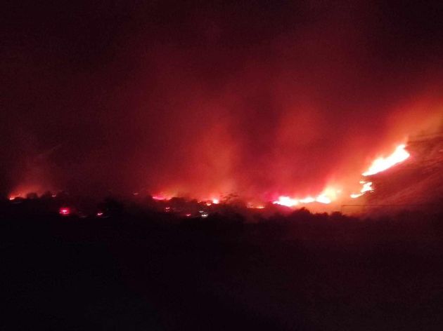 Στιγμιότυπο από τη φωτιά στην Εύβοια