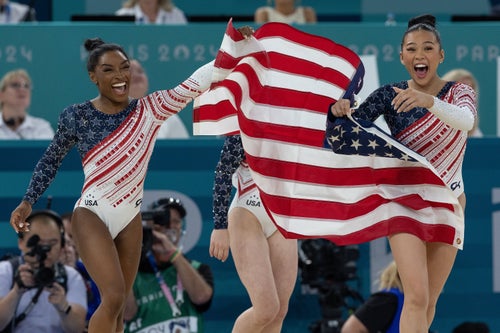 Biles' third Olympics began with triumph after she withdrew from the Tokyo Games due to concerns about her mental health and safety when she experienced disorientation while performing twisting acrobatics.