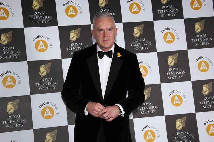 Huw Edwards poses for photographers upon arrival for a the Royal Television Society Awards in central London, Tuesday, Mar 19, 2019. (Photo by Joel C Ryan/Invision/AP)