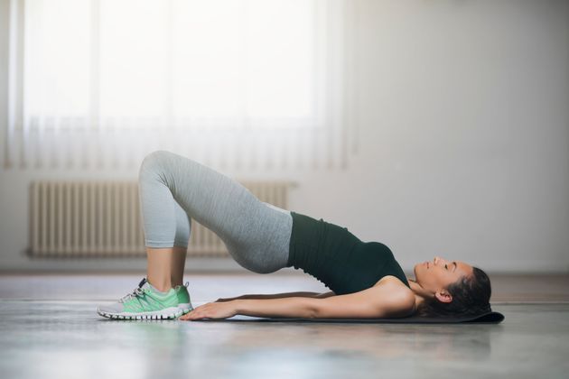 A bridge can help you stretch and strengthen your hip flexors.