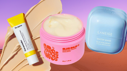 The Laneige Water Balm moisturizer, the Dr. Jart Ceramidin cream and the Futurewise Slug Balm.