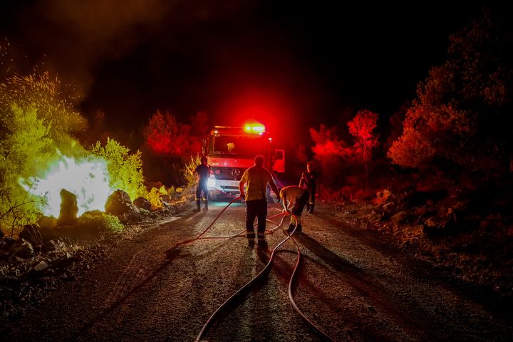 Πυρκαγιά στην κεντρική Εύβοια σε δασική έκταση , στην περιοχή Καμάρι