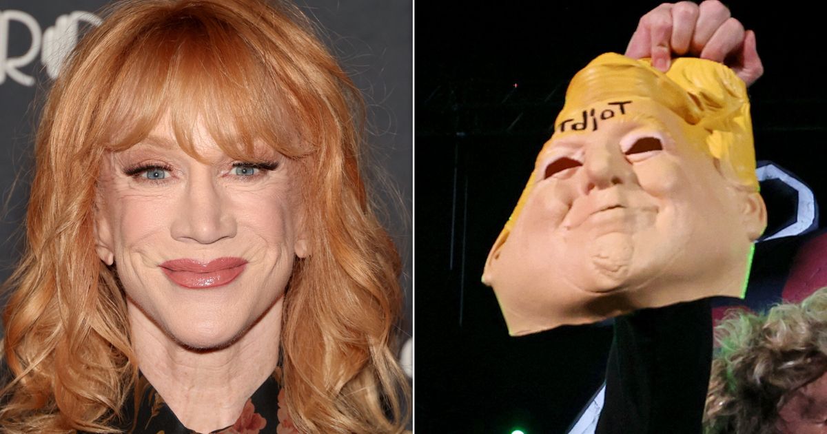 Kathy Griffin Reacts To Green Day Front Man Holding Up Donald Trump ‘Idiot’ Mask Onstage