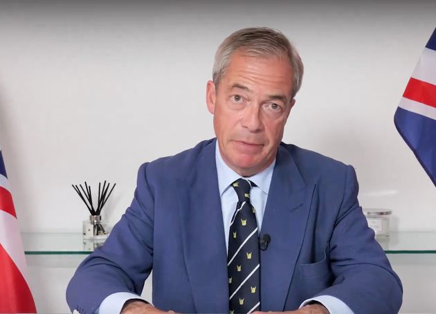 Nigel Farage in his social media video on X