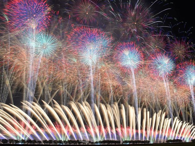 全国花火競技大会「大曲の花火」の様子（2023年）