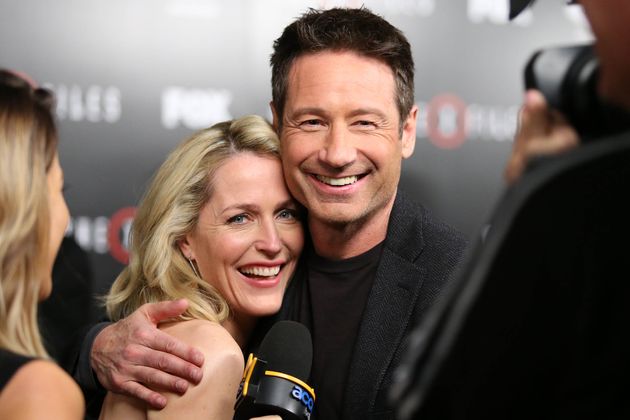 Gillian Anderson and David Duchovny pictured together in 2016