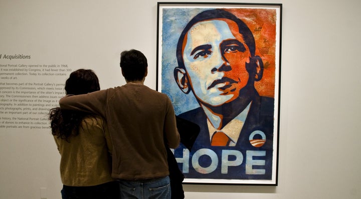 Shepard Fairey's "Hope" portrait of Barack Obama.