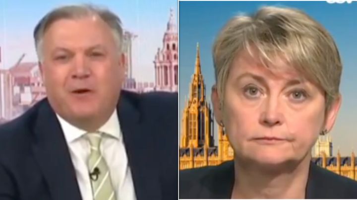 Ed Balls interviewed Yvette Cooper on Good Morning Britain.