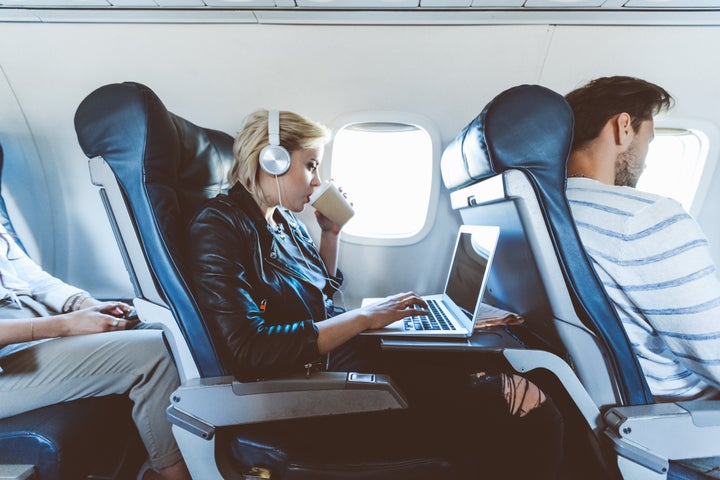 Remember that your tray table is attached to someone else's seat. 