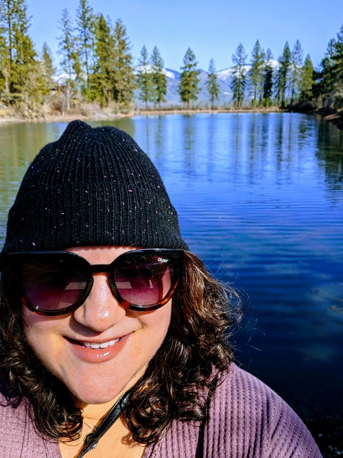 The author on a trip to the mountains of Oregon earlier this year -- a trip that was impossible before having her hysterectomy.